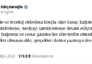 Kılıçdaroğlundan Barış Pehlivanın tutuklanmasına tepki