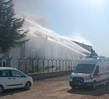 Kırıkkalede savunma sanayi fabrikasında yangın