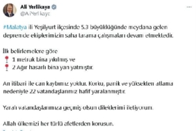 Malatyada 53 büyüklüğünde deprem 4