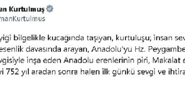 Meclis Başkanı Numan Kurtulmuş, Hacı Bektaş Veli'yi andı 16 Meclis Başkanı Numan Kurtulmuş Hacı Bektaş Veliyi andı