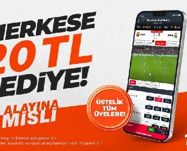 Misli'den tüm üyelerine 20 TL hediye 2 Misliden tüm üyelerine 20 TL hediye