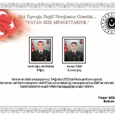 MSB Pençe-Kilit bölgesinde 2 asker şehit oldu 3 asker yaralandı