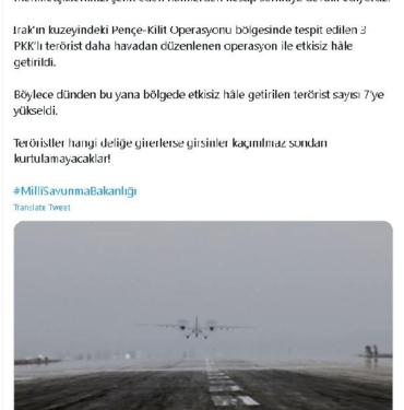 MSB Pençe-Kilit bölgesinde 3 terörist etkisiz hale getirildi