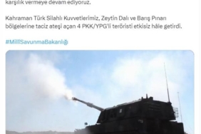 MSB Taciz ateşi açan 4 PKKlı etkisiz hale getirildi