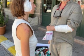 Nevşehirde köpeklerin saldırısına uğrayan 2 turist yaralandı