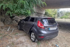 Otomobil köprüden uçtu 1i bebek 4 yaralı