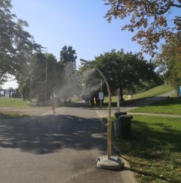 Polonyada aşırı sıcaklara su perdesi çözümü