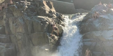 Rizede şelalede tehlikeli serinlik