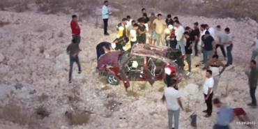 Şanlıurfada 150 metreden yuvarlanan otomobilin sürücüsü öldü