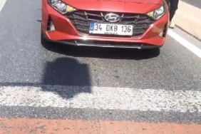 Sarıyerde kazaya neden olan sürücü kaçmaya çalıştı engel olanlara saldırdı