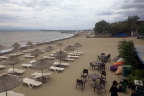 Şarköyde fırtına tedbiri tüm plajlar kapatıldı