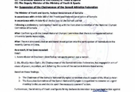 Somalili göbekli atlet Atletizm Federasyonu Başkanını görevinden etti