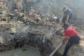 Sondaj kuyusuna düşen köpeği itfaiye ekipleri çıkarttı