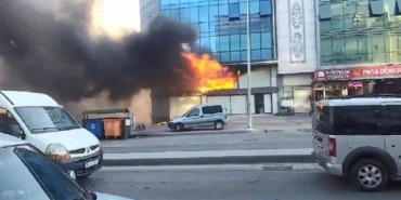 Sultangazi'de iş merkezindeki yangın söndürüldü 27 Sultangazide iş merkezindeki yangın söndürüldü