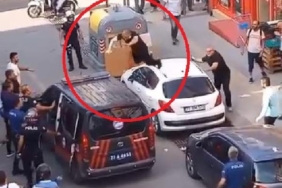 Tartıştığı kişilere biber gazı sıkan şüpheli polisin biber gazı kullanmasıyla yakalandı