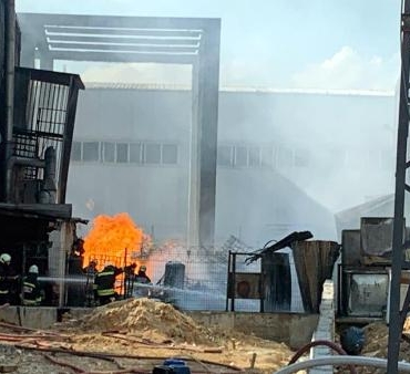 Tekirdağda fabrika yangını 2