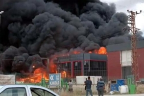 Tekirdağda fabrika yangını