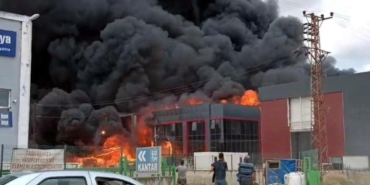 Tekirdağda fabrika yangını