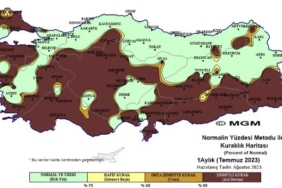 Temmuz haritası, 'şiddetli kuraklık' tehlikesini ortaya koydu 25 Temmuz haritası şiddetli kuraklık tehlikesini ortaya koydu