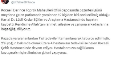 TMO silolarındaki patlamada yaralılardan 1'i yaşamını yitirdi (2) 4 TMO silolarındaki patlamada yaralılardan 1i yaşamını yitirdi 2