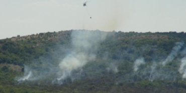 Türkiye- Bulgaristan sınırındaki ormanda yangın