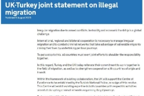 Türkiye ve İngiltereden yasadışı göçle mücadele konusunda iş birliği
