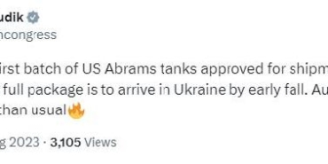 Ukrayna Milletvekili Rudik: Abrams tanklarının ilk sevkiyatı onaylandı 27 Ukrayna Milletvekili Rudik Abrams tanklarının ilk sevkiyatı onaylandı