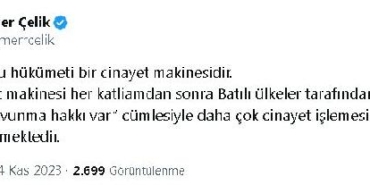AK Parti'li Çelik: Netanyahu hükümeti bir cinayet makinesidir