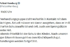 Hamburg Polisi: Görüşmeler sürüyor, çocuğun hayatı önceliğimiz