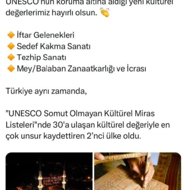 4 kültürel miras daha UNESCO listesinde