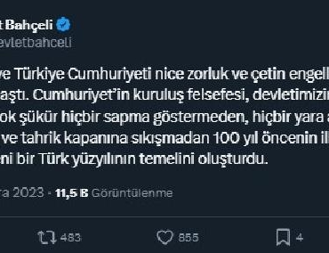 Bahçeli: Türk sporunu kirli amaçlarına alet etmek isteyenlerin karşılarında sapasağlam duracağız