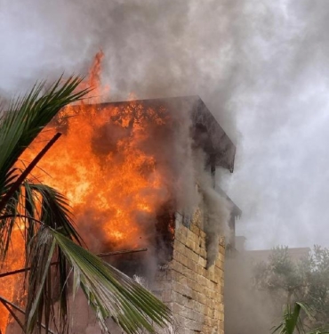 Dizi çekilen film platosunda yangın