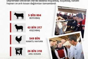 Bakan Yumaklı: Deprem bölgesinde 909 milyon TL bütçeli hayvan dağıtımı yaptık 8 Bakan Yumaklı: Deprem bölgesinde 909 milyon TL bütçeli hayvan dağıtımı yaptık