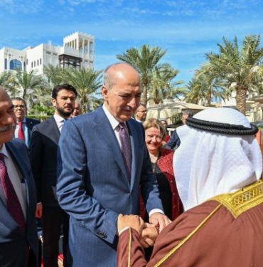 Kurtulmuş, Şura Meclisi Başkanı Ali bin Saleh Al Saleh ile bir araya geldi