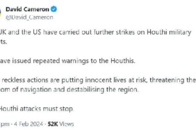 İngiltere Dışişleri Bakanı Cameron: Husileri defalarca uyardık 18 İngiltere Dışişleri Bakanı Cameron: Husileri defalarca uyardık