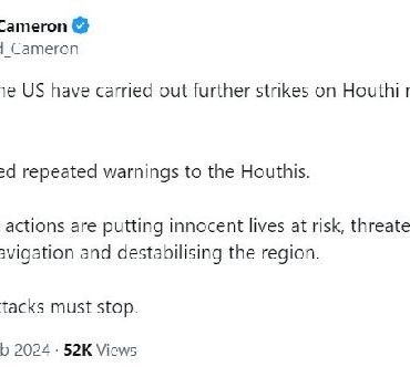 İngiltere Dışişleri Bakanı Cameron: Husileri defalarca uyardık