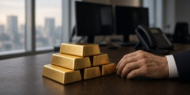 Altın Petrolle Birlikte Geriledi, Gözler TCMB Faiz Kararında 6 Sabah saatlerinde bir değerli metal işlem masasında duran külçe altınlar, temsili görsel