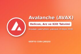 Avalanche (AVAX) nedir kapak görseli: Avalanche logosu, Helicon güncellemesi, arz ve kilit takvimi