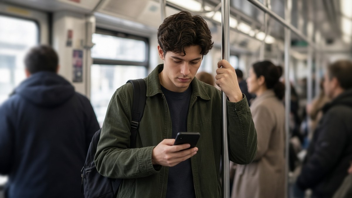 BNB Nedir? Auto-Burn, BNB Smart Chain, Staking ve Arz Yapısı 2 Metroda telefonundan bir kripto uygulaması kullanan genç yolcu, BNB ile gaz ücreti ödenen mobil uygulamalar için temsili görsel