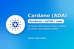 Cardano (ADA) nedir kapak: resmî Cardano logosu, Ouroboros, eUTXO ve Leios