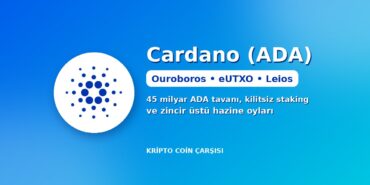 Cardano (ADA) nedir kapak: resmî Cardano logosu, Ouroboros, eUTXO ve Leios