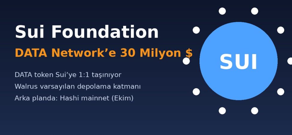 Sui Foundation’dan DATA Network’e 30 Milyon Dolar: DATA Token Sui’ye Taşınıyor 10 Sui Foundation DATA Network kapak görseli