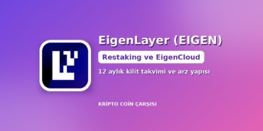 EigenLayer (EIGEN) Nedir? Restaking, EigenCloud ve 12 Aylık Kilit Takvimi 6 EigenLayer (EIGEN) logosu ile restaking ve EigenCloud kapak görseli