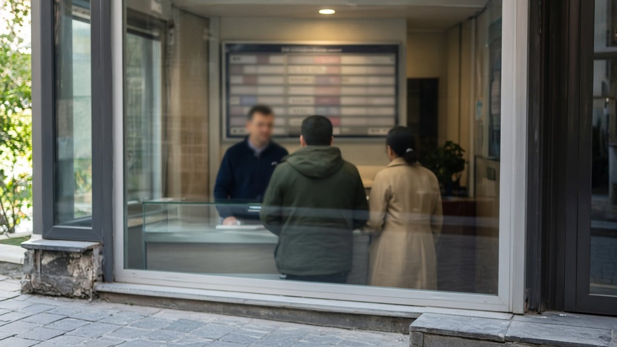 İstanbul’da bir döviz bürosunun tezgâhı önünde sırada bekleyen müşteriler, temsili görsel