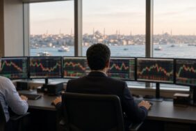 İstanbul’da bir aracı kurumun işlem odasında Borsa İstanbul sabah seansını takip eden çalışanlar, temsili görsel