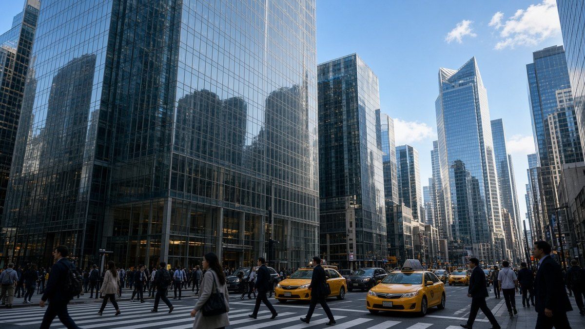 ABD Açılışı: S&P ve Nasdaq Yükseldi, Petrol Geriledi 1 New York’ta sabah ışığında finans bölgesinde yürüyen insanlar ve gökdelenler, temsili görsel
