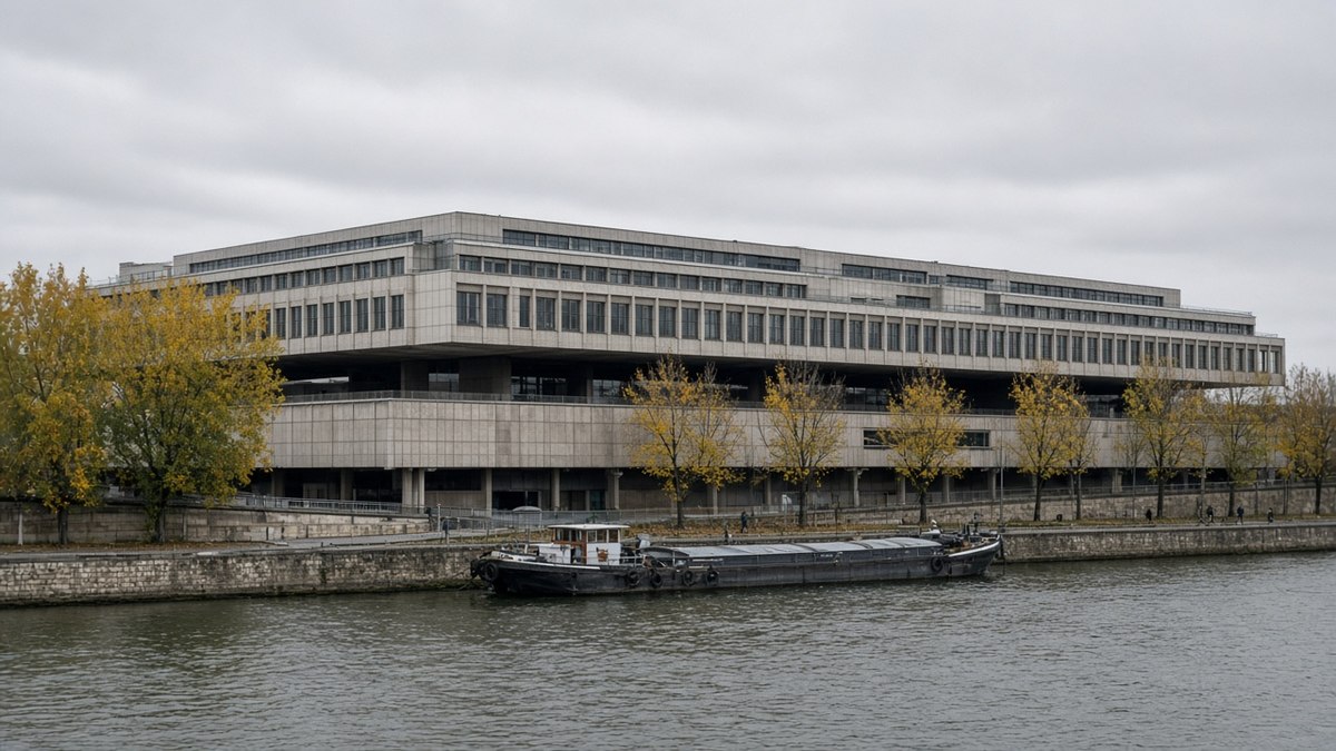 Paris’te Seine kıyısındaki Fransa Ekonomi ve Maliye Bakanlığı binası, Fransa’nın 10 yıllık tahvil faizinin yüzde 5’e çıkması için temsili görsel
