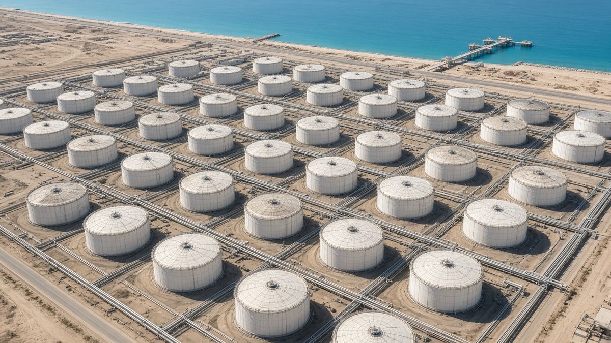 Alphabet Vadelileri Bastırdı, Gözler ECB Kararı ve PCE’de 2 Körfez kıyısında bir ham petrol ihracat terminalindeki büyük depolama tankları ve boru hatları, barış görüşmesi umuduyla gerileyen petrol fiyatları için temsili görsel