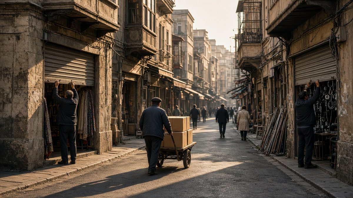 İstanbul’da hafta içi sabahında kepenklerini açan esnafın bulunduğu hareketli bir çarşı sokağı, ekonomik güven endeksi verisi için temsili görsel