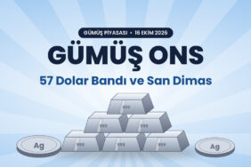 Gümüş Ons 57 Dolar Bandında: San Dimas ve Sanayi Talebi 33 Gümüş ons 57 dolar bandında - 16 Ekim 2026 gümüş piyasası kapak görseli, gümüş külçeler ve sikkeler